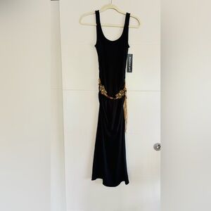 Madden Girl Black Dress with Gold Details